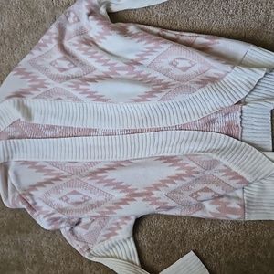 Pink, tribal pattern cardigan